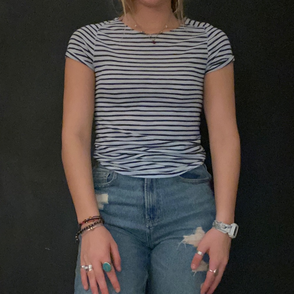 Free people striped t-shirt size small